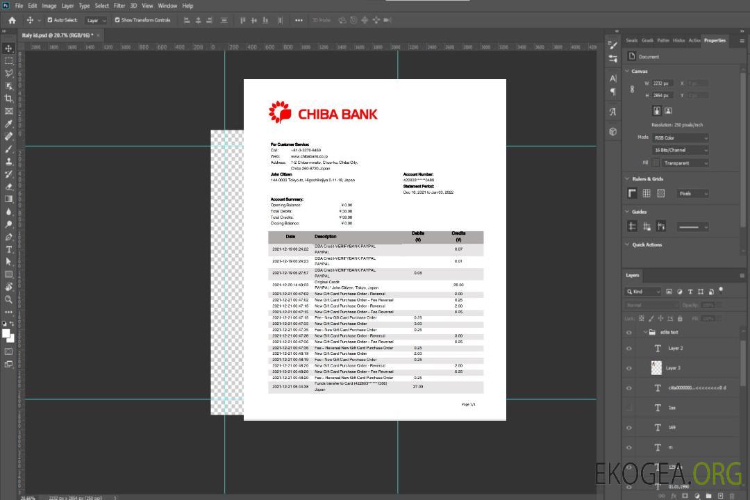 Déclaration de la Banque Chiba du Japon template Déclaration de la Banque Chiba du Japon template
